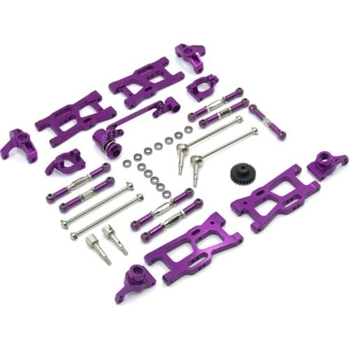 WLtoys 124019 124018 144001 RC Car Spare Parts Metal Upgrade Kit Drive Shaft Pull Rod Swing arm steering cup C seat gear etc