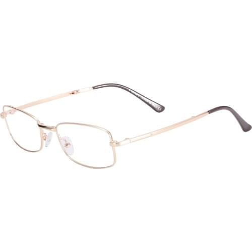 Men and Women Classic Rectangular Metal Full Rim Folding Reading Glasses