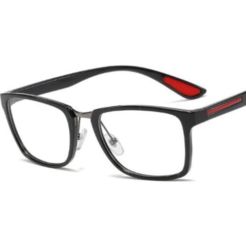 2021 Newest Mens Optical Frames TR90 Transparent Clear Lens No Prescription Glasses Luxury Vintage Square Eyeglasses Spectacles