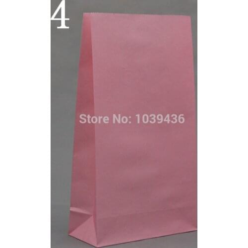 Wholesale 100pcs/lot Pink Paper Bags 23x12x7.5cm Recyclable Gift Bag Jewelry Snacks Candy Packaging Shopping Bags For Boutique