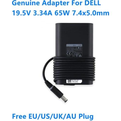 Genuine 19.5V 3.34A 65W LA65NM130 HA65NM130 Power Supply AC Adapter For Dell Latitude 3340 E5250 Inspiron 15 15R Laptop Charger