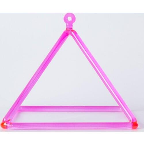 12" big size Pink Color quartz crystal singing pyramid for sound healing music therapy and chakra balancing
