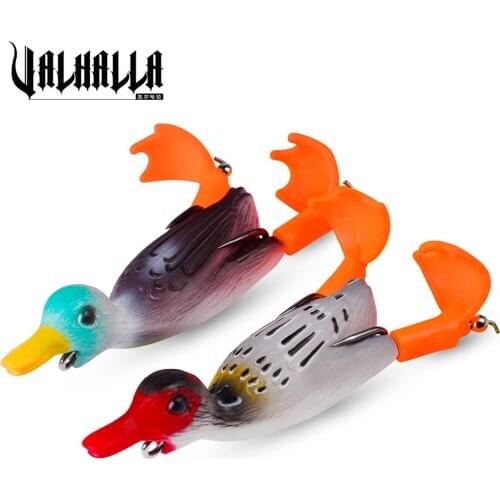 Comdaba 1PCS Propeller Flipper Duck Fishing Lure 9cm-11.5g Ducking Fishing Frog Lure Artificial Bait Duckling 3D Eye Soft Baits