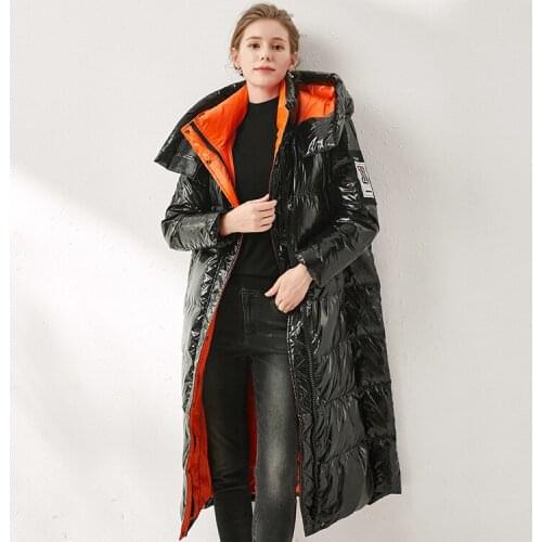 Down jacket womens thickening of new fund of 2019 autumn winters long bread color clothing boutique crashed down jacket