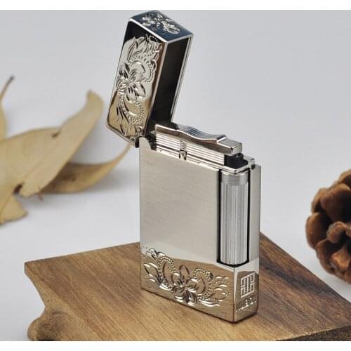 Luxury Audible Gas Lighter Jet Butane Gas Inflatable Lighter Cigarette Inflatable Can Replace The Grinding Wheel Man Gift