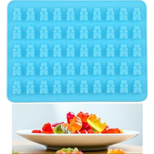 Silicone chocolate mold 50pcs bear shape jelly fondant molds cookies bakeware tools 3D diy best quality cake decorating tools