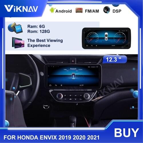 Androird System 128G Android 10.0 Car Radio For Honda Envix 2019 2020 2021 Auto Stereo Multimedia Player GPS Navigation Head Uni