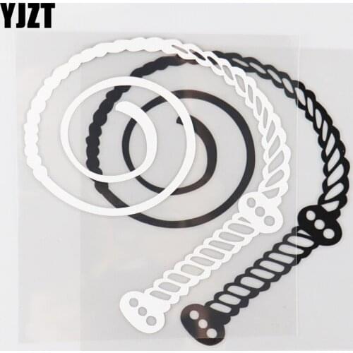 YJZT 15.3CM×12.5CM Creative Vinyl Body Decoration Decal Exquisite Car Sticker Personality Weapon Tough Whip 1C-0158