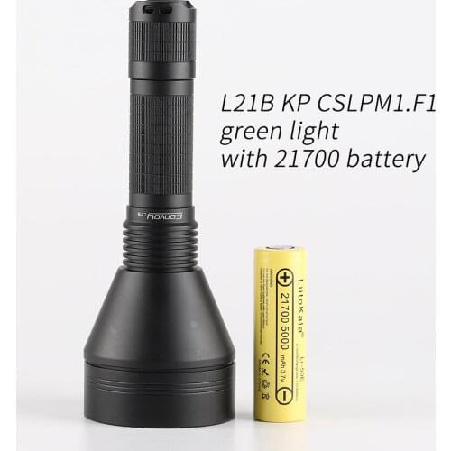 Convoy L21B KP CSLPM1.F1 green light, 21700 flashlight,Lightweight ,long range,with 21700 battery