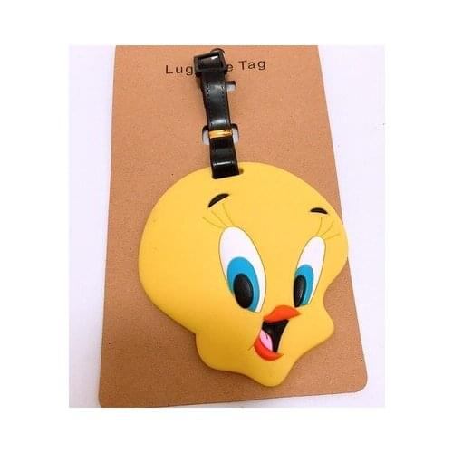 Yellow Bird Anime Action Toy Figures Cartoon Products Accessories Luggage Tag Suitcase Unisex Gifts