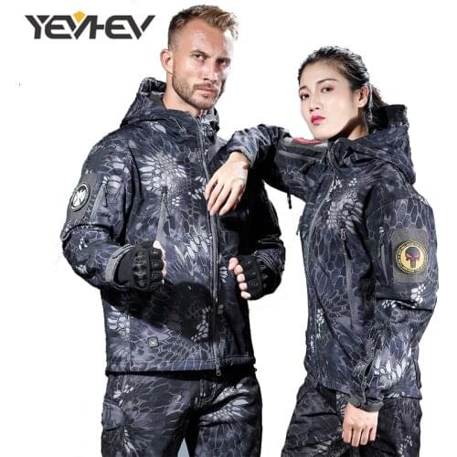PAVEHAW Soft Shell Camouflage windbreaker military tactical jacket Men Tactical jacket men Waterproof Army Fleece women Clothing