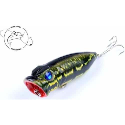 1Piece 6.5cm 10.9g Floating Popper Fishing Lure Baits Wobblers Crankbait Isca Artificial For River Lake Boat Fishing