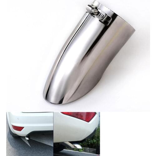 1Pc Stainless Steel Rear Round Tail Tip Exhaust Muffler End Tip Pipe Tail throat For X-trail Carola Fit ST Cruze Focus 2 3 MK4