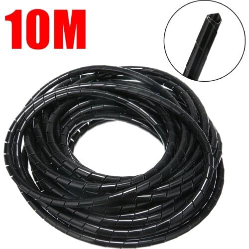 10M Spiral Manage Cord Wire Wrap 8mm Spiral Wrapping Wire Organizer Sheath Tube Manage Cord PC TV Winding Cable Sleeves