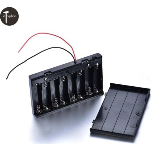 12V battery Holder 1PCS 8AA Plastic Battery Box Case With ON/OFF Power Switch Wire Leads For Output DC12V