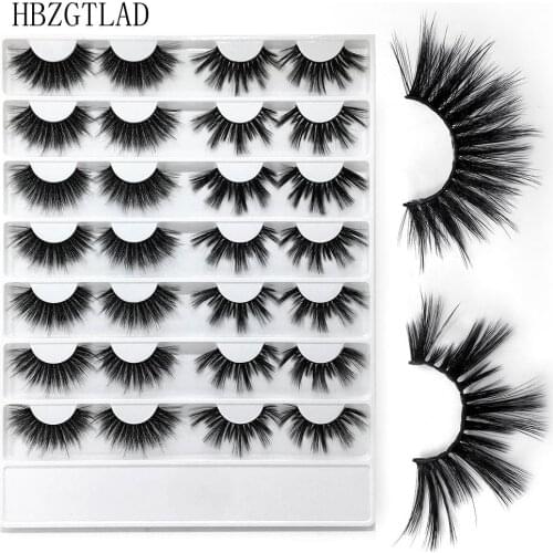 16 Pairs Multipack 3D Soft Mink Hair False Eyelashes Handmade Wispy Fluffy Long Lashes Natural Eye Makeup Tools Faux Eye Lashes