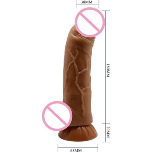 50LF Realistic Dildo with Suction Cup Masturbating Butt Plug Sex Toy for Adult Lesbian Women Couples
