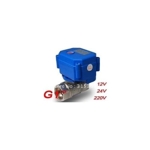 Free Shipping CWX-15 Stainless Steel Mini Electric Ball Valve G1'' Water Treatment HAVC 12V 24V or 220V Voltage