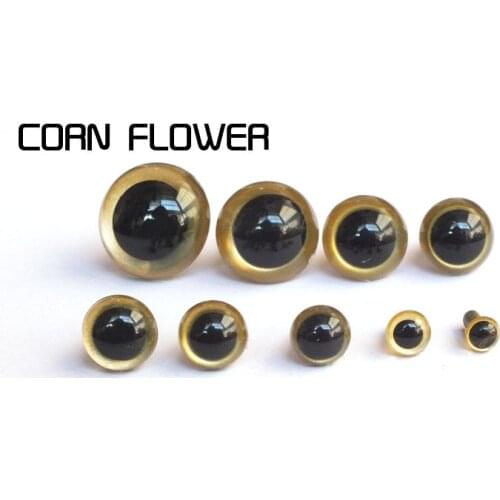 Hot Color Gold Color Plastics Safety Eyes With Washer--9 Size can choose--5-18mm from CORN FLOWER