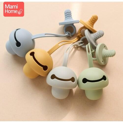 Soother Holder Box Nipple Storage Box Food Grade Soft Silicone Nipple Case Container For Small Items Pacifier Holder Baby Things