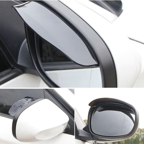 2Pcs Flexible PVC Paint Cleaner Car Accessories Rearview Mirror Rain Shade Rainproof Blades Car Back Mirror Eyebrow Rain Cover