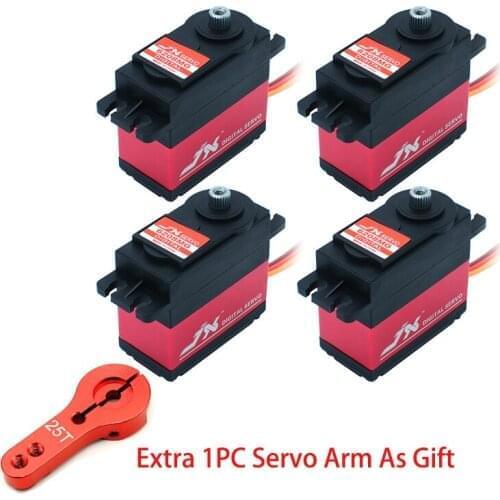 4PCS JX PDI-6221MG Servo 20KG 360 180120 Degree High Torque Digital Servo for RC Models Helicopter Spare Parts
