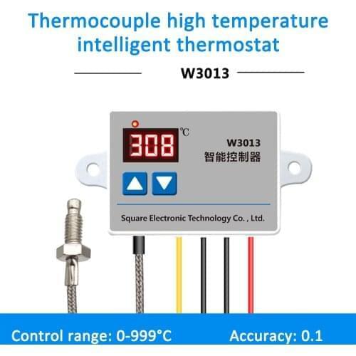 W3013 digital thermostat K-type thermocouple high temperature controller vegetable oil burner fuel machine 1.5M AC110V