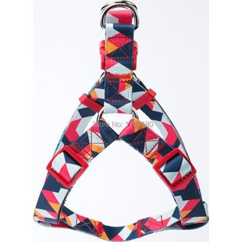 12 pcs/lot Colorful Nylon Pet Dog Harness Adjustable Dog Leash Vest Classic Running Leash Strap Belt for Cats Dogs