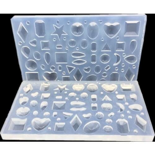 DIY mirror jewelry crystal Epoxy resin mold love geometry moon variety gemstone pendant mold