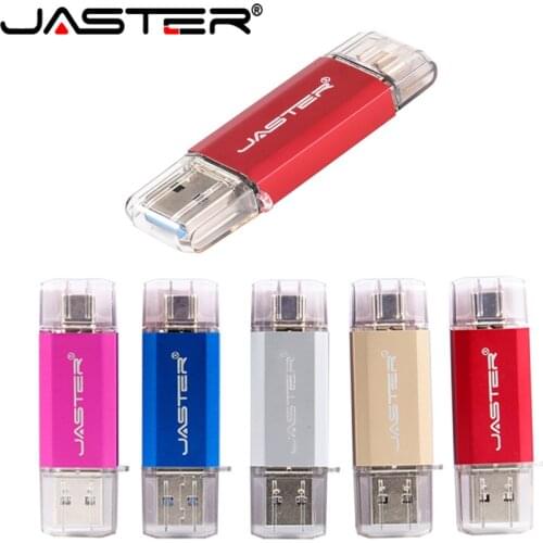 JASTER Multifunctional OTG USB 3.0 USB Flash Drive Type C Pen Drive 64GB 32GB 16GB 4GB USB Stick 3.0 Pen drive for Type-C Device