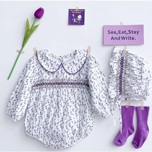 Autumn New Baby Girl Bodysuits Outfit Baby Girl Floral Two-Piece Bodysuits beautiful princess Long-Sleeve Jumpsuit