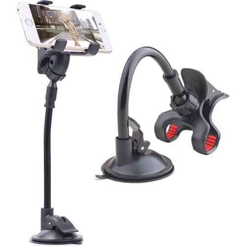 Car Phone Mount Windshield Long Arm Clamp Universal Cell Phone Holder For Xiaomi Redmi Note 7 Pro iPhone X XS Max XR 8 6