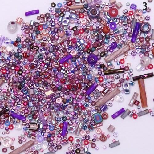 10g/lot Mixes Round Bugle Glass Bead Mixed Randomly Colors and Size DIY Beading