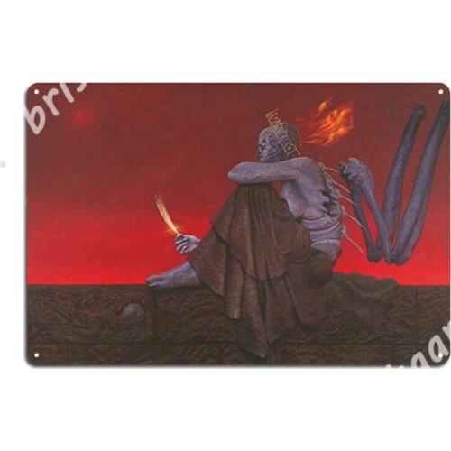 What Remains_By Wayne Barlowe Metal Signs Custom Mural Wall Cave Wall Decor Tin sign Posters
