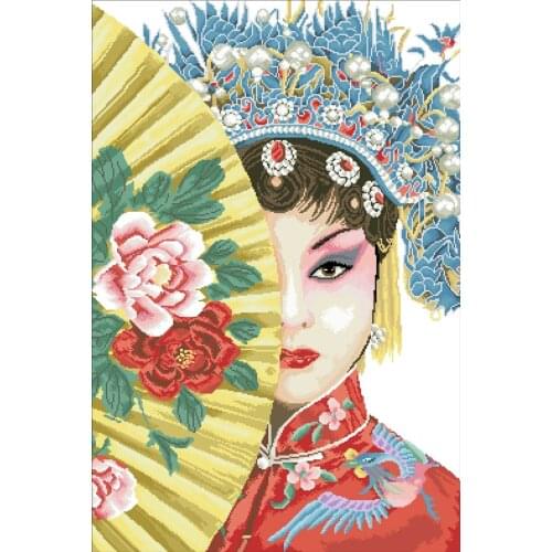 The drunken beauty cross stitch package Chinese style Peking opera women 18ct 14ct 11ct kit embroider DIY handmade needlework