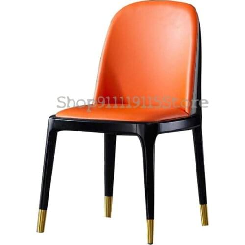 Nordic Family Light Luxury Dining Chair Modern Simple Solid Wood Chair Net Red Restaurant Hotel Reception Hall Back Leisure Stoo
