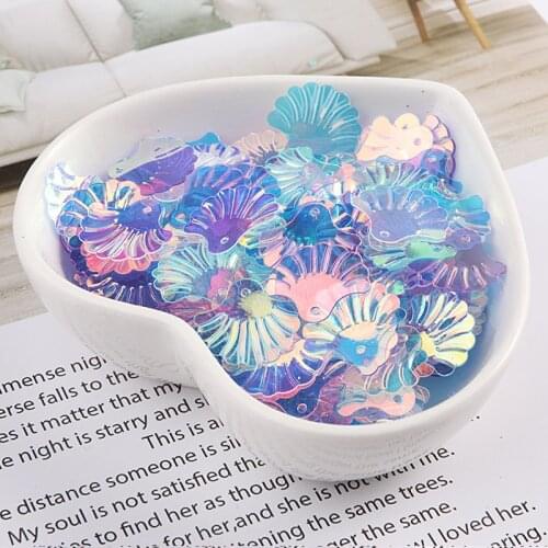 15mm Transparent Shell Mermaid Dragon Lady Shark Makeup Tears Sewing Hanfu Jewelry Sequins Shram Filled Fish Scale Diy Material