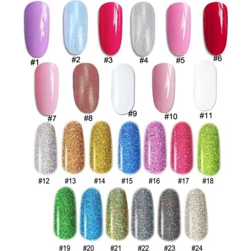 2019 NEW Holographic powder Dipping Powder 10ML/0.33FL.OZ 24 Colors French Dip Nails Powder no Lamp Cure Fast Dry Nail Dipping