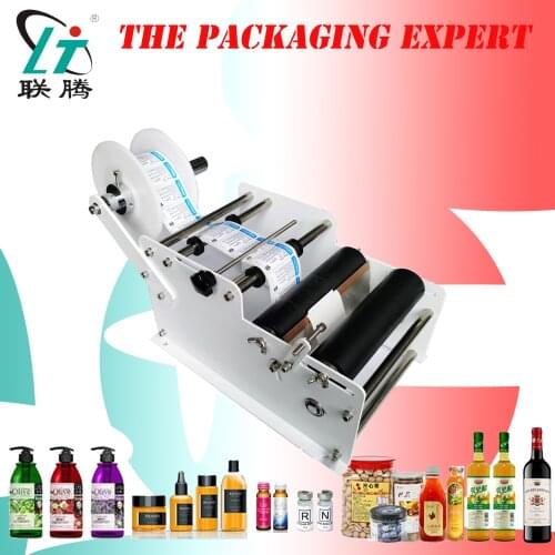 Manual Round Bottle Labeling Machine Labeler Bottleadhesive Sticker For Electronic Cigarette Glass Plastic Cans Free Shipping