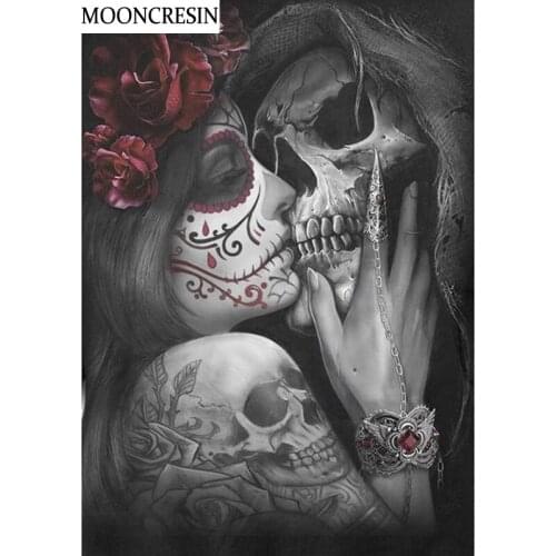 Diy Diamond Embroidery Cartoon Skull 5D Diamond Painting Full Drill Square Crystal Mosaic Picture Of Rhinestone Decoration Home