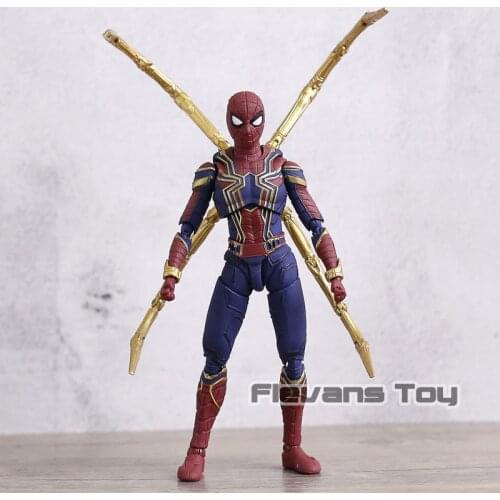 SHF Iron Spiderman PVC Action Figure Toy Movable Model Collectible Figurine