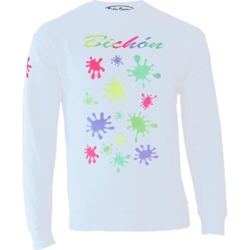 Bichon Designs sweatshirt man, paint stains, new collection 2021