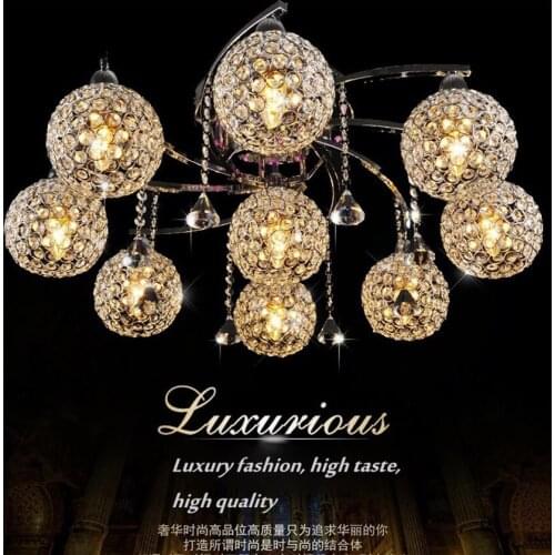 High grade LED K9 crystal ceiling lights Modern dining room lamps European luxury lamps Corridor lights Stairs decorative lights