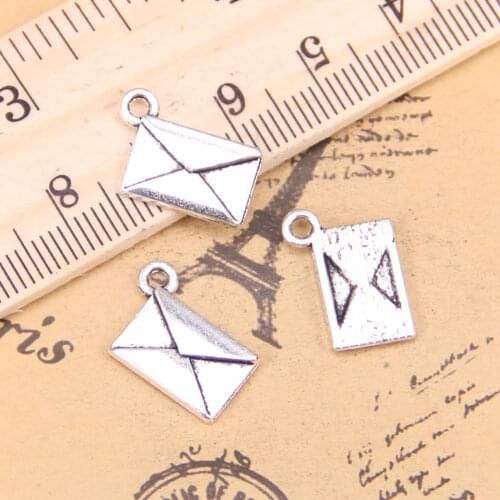 20pcs Charms letter envelope 15x11mm Antique Pendants,Vintage Tibetan Silver Jewelry,DIY for bracelet necklace