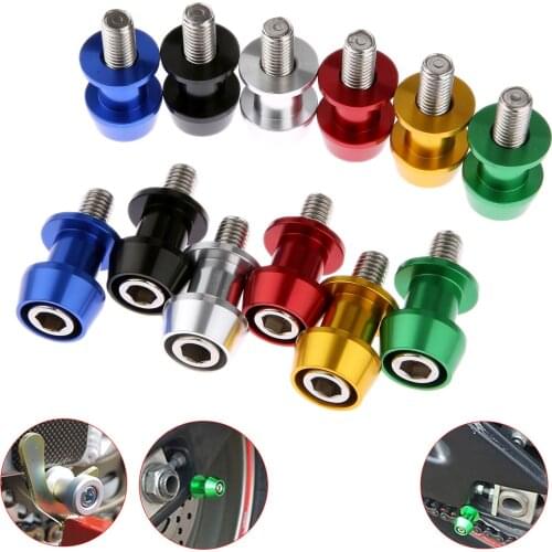 2Pc 8mm 10mm Motorcycle CNC Swingarm Swing Arm Spools Sliders Bobbins For Kawasaki Z800 Honda Suzuki Ducati Z8W ZX6R BMW S1000RR