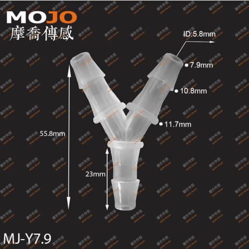 2020 (1000pcs/Lots) MJ-Y7.9 5/16" PP hose joint Three way connectors 7.9mm Y type pipe fitting