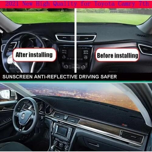 2021 New High Quality for Toyota Camry 7th 2016 Dashboard Cover Non Slip Dash Mat Sun Shade Carpet Pad Accessories
