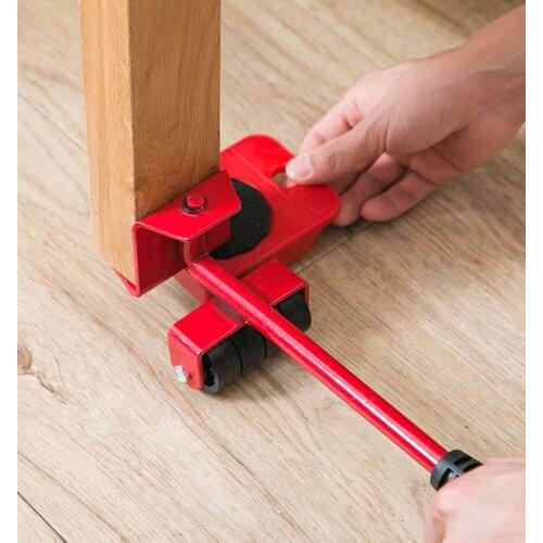 5PCS Heavy Duty Furniture Moving Tool Transport Shifter Wheel Slider Lifting Roller for Sofa Bed Refrigerator Moving