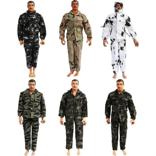 6 Sets 1/6 Scale WW2 US Desert Camo Woodland Vietnam Tiger Stripe Uniform Suits For 12'' Gi Joe Ultimate Soldier Dragon DID