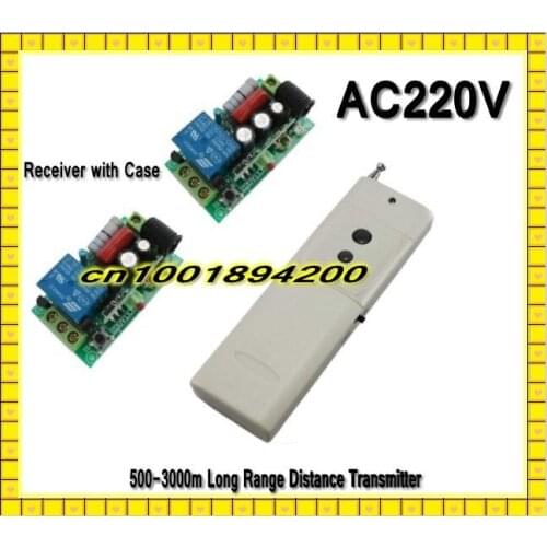 AC220V Long Range Far Distance Remote Control Switch LED Lamp Light Power Remote Control ON OFF Learning Code M4 T4 L4 315/433